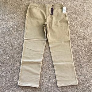 Gloria Vanderbilt Amanda The Original Slimming Jean Khaki Size: 16 Average